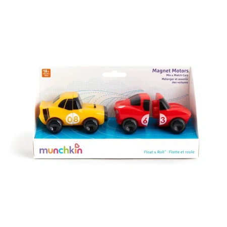 Munchkin игрушка для ванны Машинки желтая-красная Magnet Motors